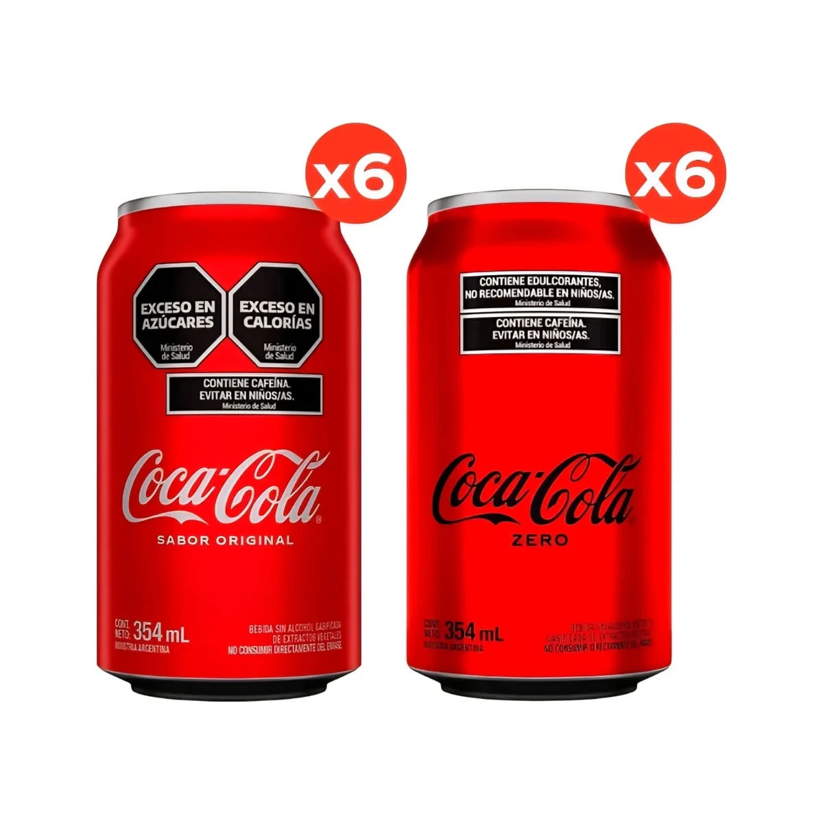 Coca-Cola Lata 354 cc Pack x6