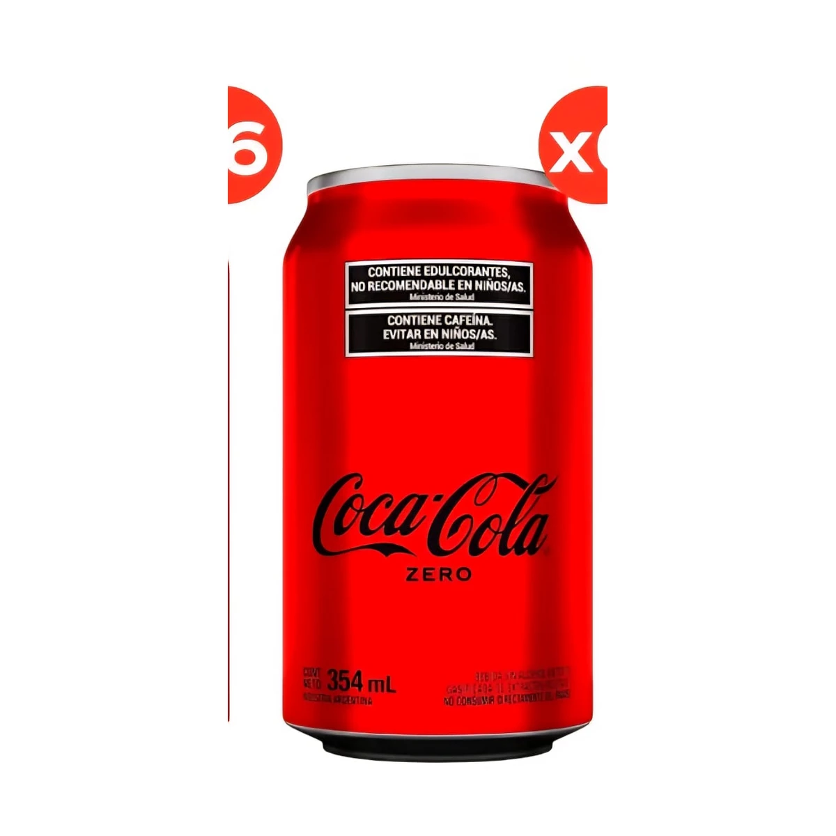Coca-Cola Zero Lata 354 cc Pack x6