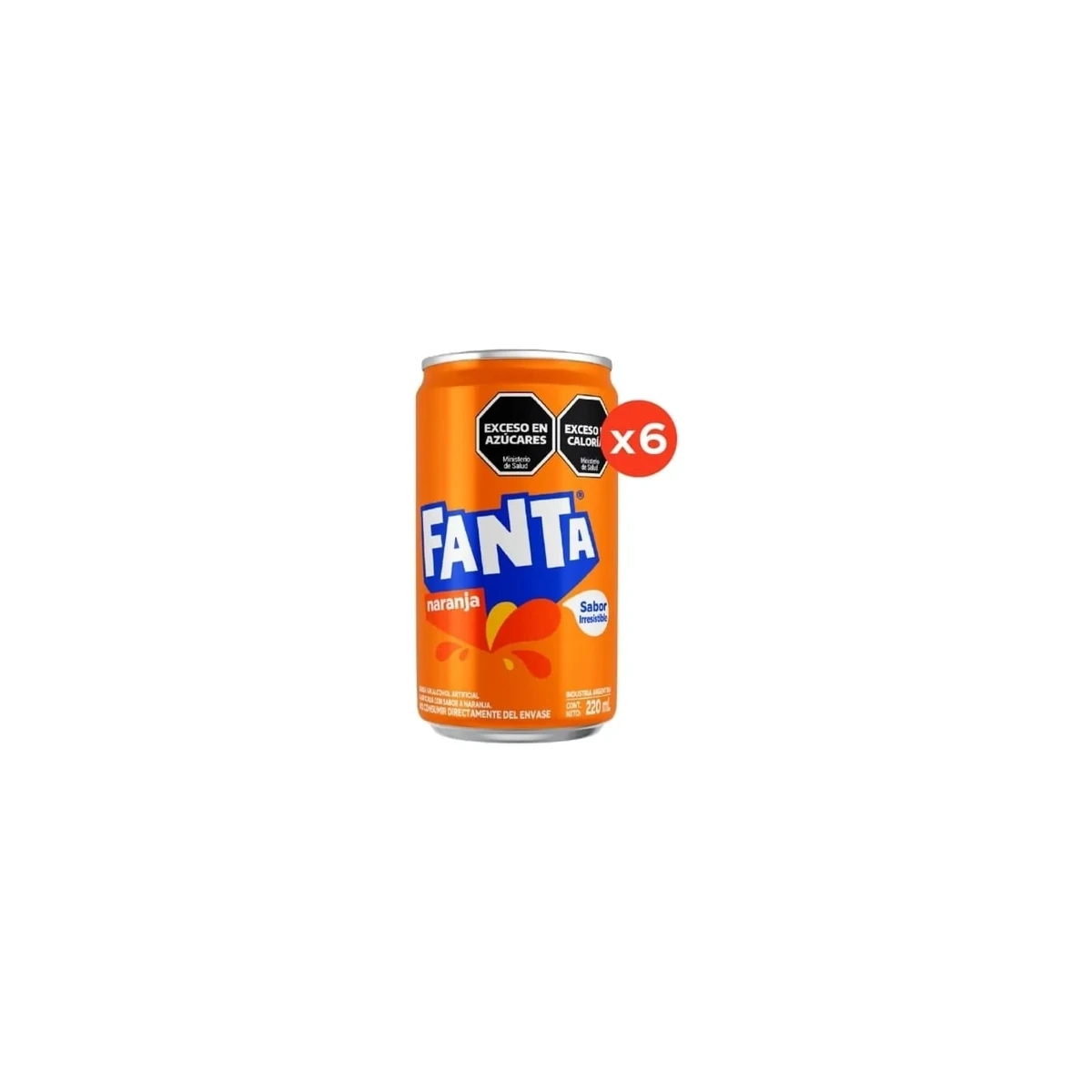 Fanta Lata 220 cc Pack x6
