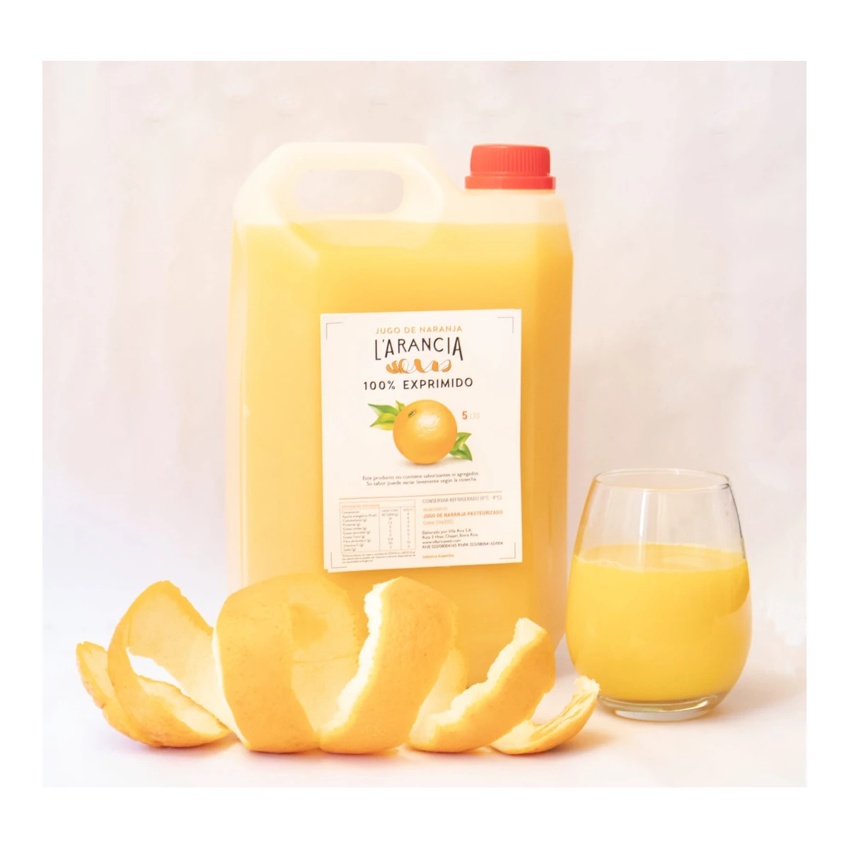 L'Arancia Jugo de naranja 5 L Unidad