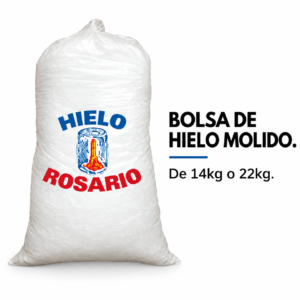 Hielo Rosario - Bolsa de hielo molido 14/22 kg
