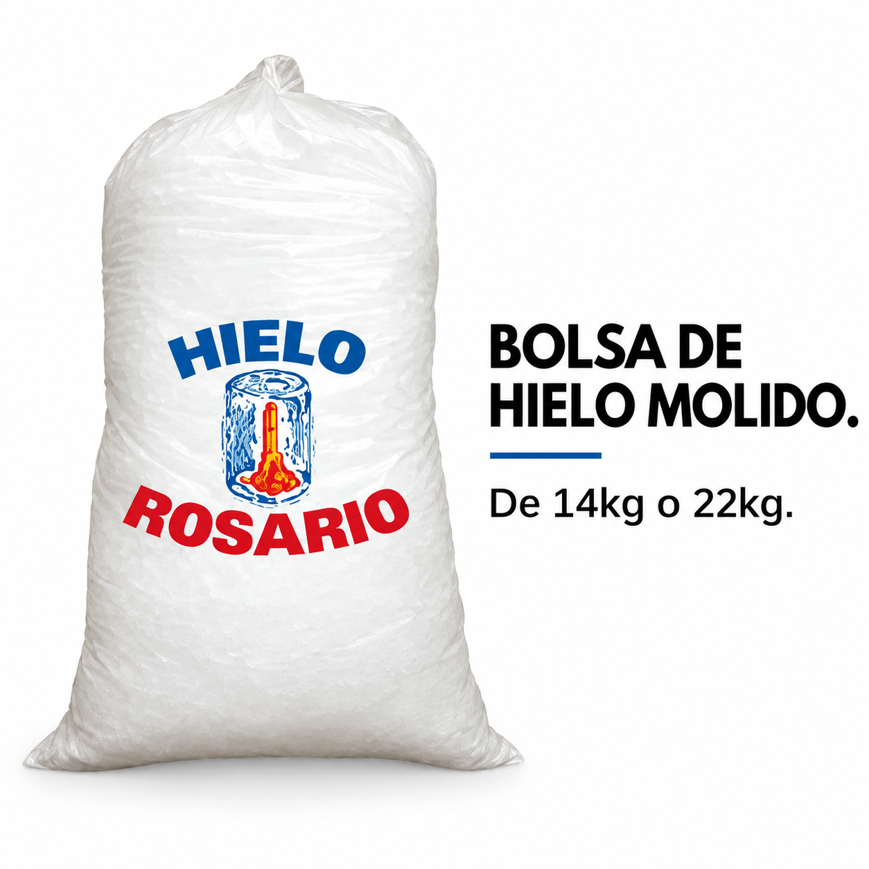 Bolsa de hielo molido Hielo Rosario