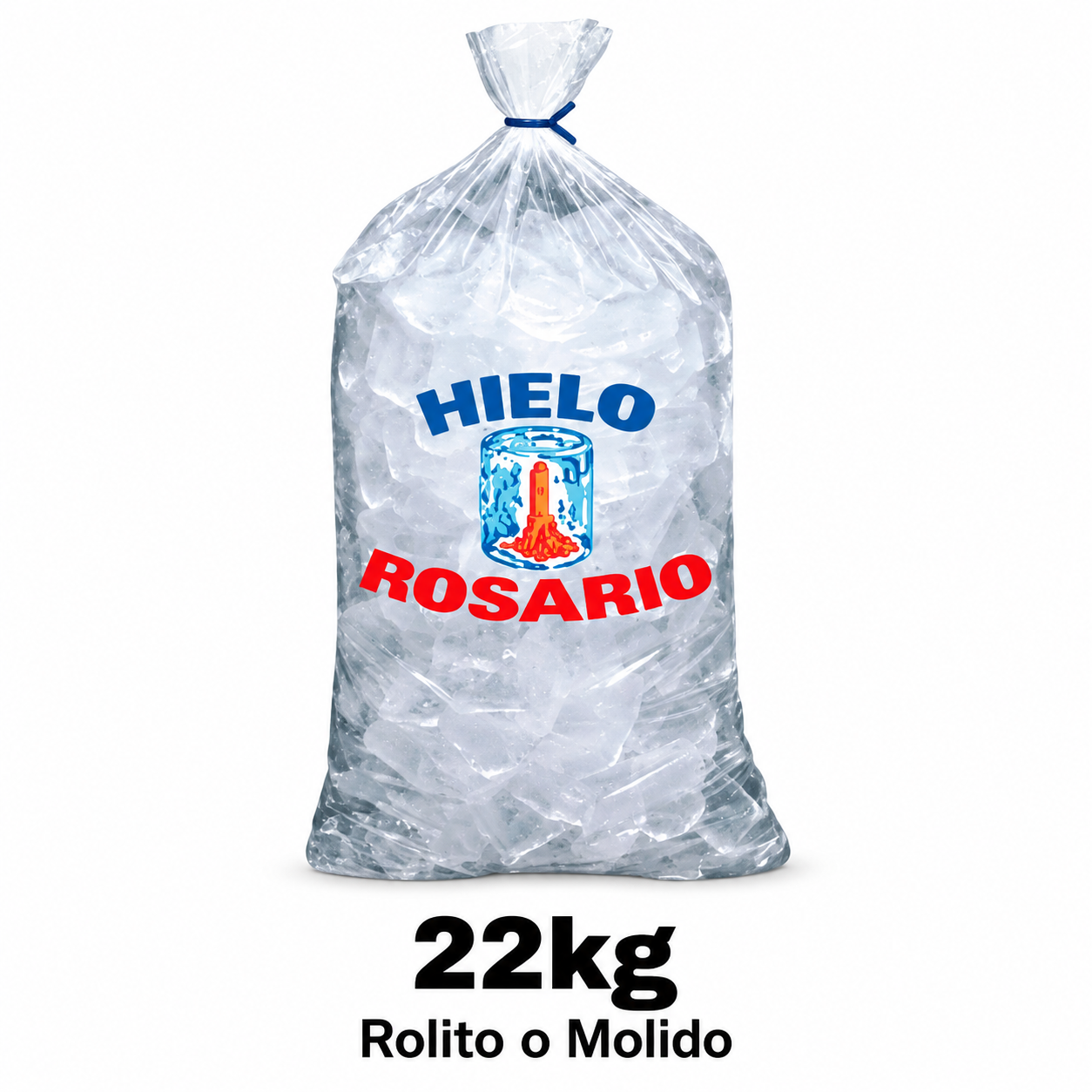 Bolsa de hielo Hielo Rosario de 22 kg