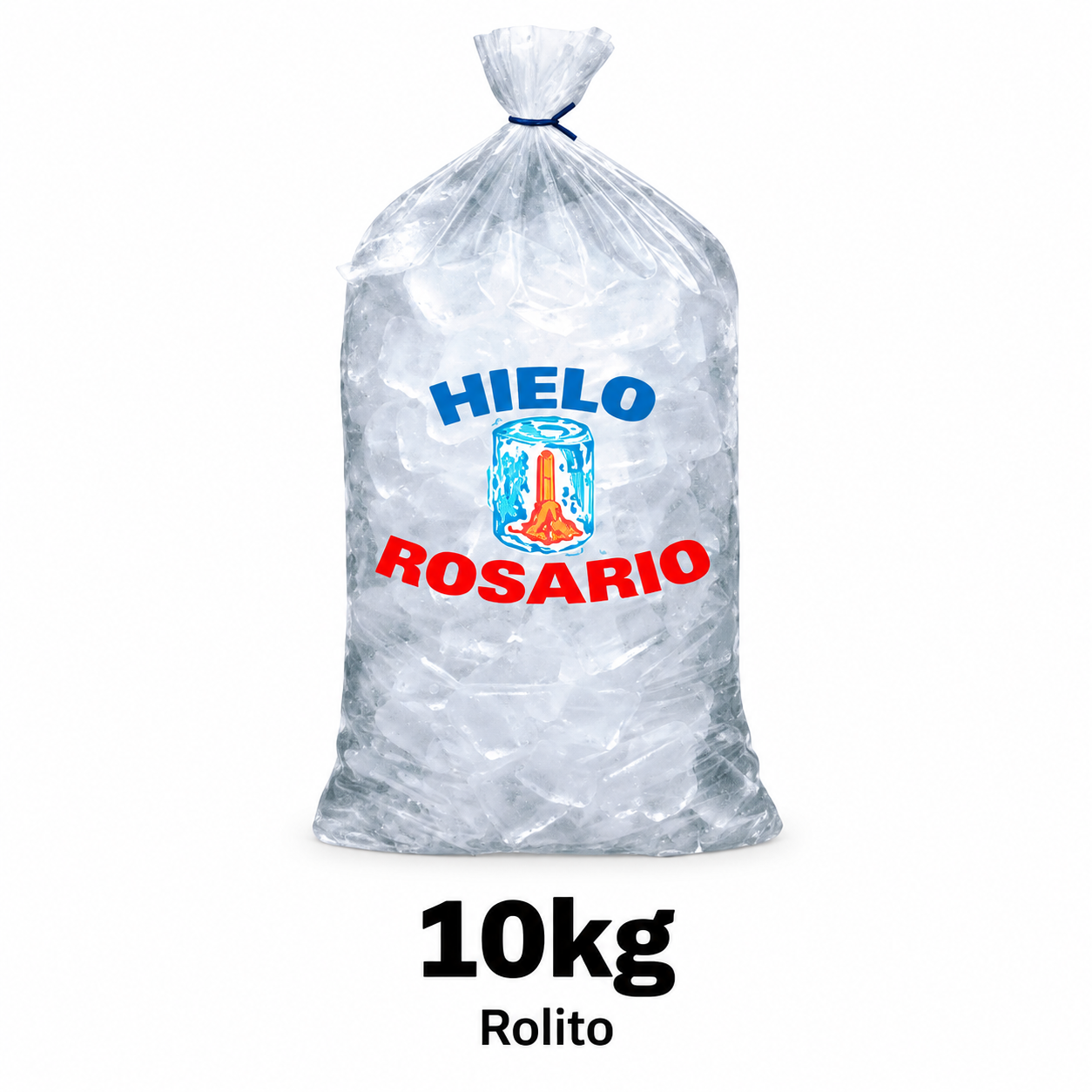 Bolsa de hielo rolito Hielo Rosario de 10 kg