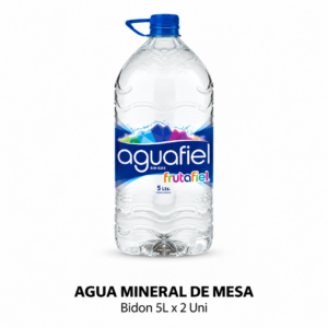 Aquafiel - Agua mineral bidón 5 L - Pack x2