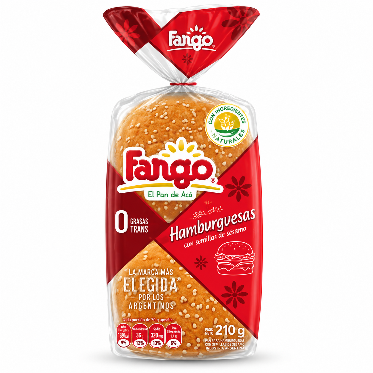 Fargo - Pan para hamburguesas con sésamo 210 g