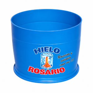 Hielo Rosario - Recipiente plástico azul