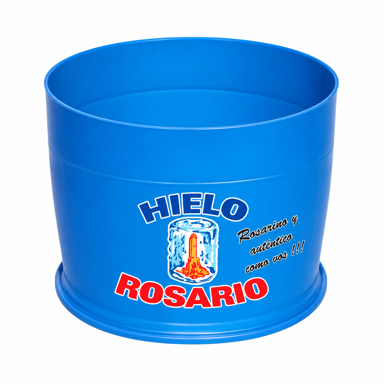 Hielo Rosario - Recipiente plástico azul