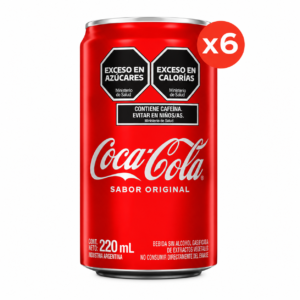 Coca-Cola Original - Lata 220 ml - Pack x6