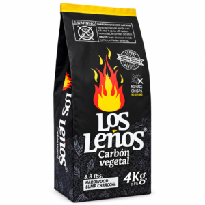 Los Leños - Carbón vegetal 4 kg - Bolsa negra