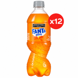 Fanta Zero Naranja - Botella 500 ml - Pack x12